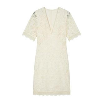 Twinset Midi Dresses, female, White, Size: S Lace Short Dress