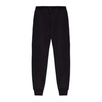 Dolce & Gabbana Sweatpants, male, Black, Size: 2XL Jogger Pants with Ribbed Cuffs