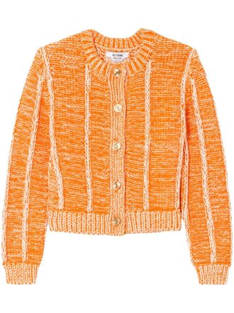 Re/Done Vest met vlakken - Oranje