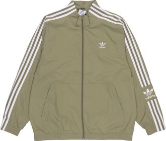 adidas Mens adidas originals Logo Small Logo Zipper Stand Collar Stripe Sports Jacket Brown H41390