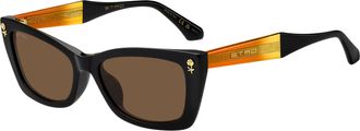 Etro 0092/F/S Asian Fit 807/70 Womens Sunglasses Black Size 54