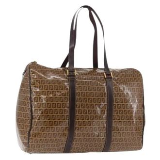 Fendi Pre-owned Weekend Bags, female, Brown, Size: ONE SIZE Pre-owned Zucchino Boston Bag