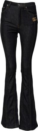 Dolce & Gabbana Mid Waist Bootcut Denim Jeans - Dames - Bootcut Jeans - Zwart - XS - Denim - Jeans