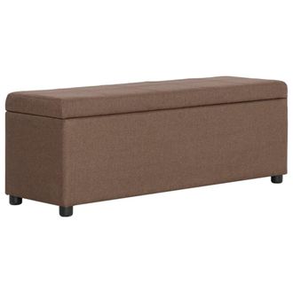 vidaXL Vidaxl - Banco Con Espacio De Almacenaje 116 Cm Poli&eacute;ster Marr&oacute;n