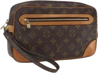 Louis Vuitton Pre-owned Clutches, female, Brown, Size: ONE SIZE Pre-owned Monogram Clutch Bag