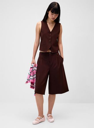 Twik Womens Double-pleated dress Bermuda short
