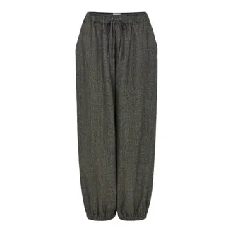 Lollys Laundry Broeken, Dames, Bruin, XL, Wijde broek