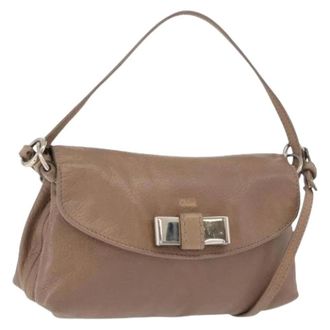 Chlo&eacute; Pre-owned Leather Shoulder Bag - Dames - Pre-owned - Bruin - Maat: ONE Size Leer