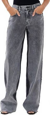 Slvrlake Denim Re-Work Mica Panelled Jean In Lunar Eclipse