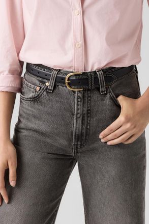 Levi's Cintur&oacute;n Olivia Classic Feather Edge - Mujer - 100 - Negro / Caviar