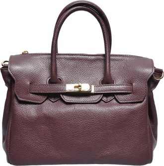 Luisa Vannini Bordeauxrood Rundleer Tas