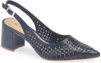 Bottero Janet Slingback Pointed Toe Pump in Marinho 24 at Nordstrom, Size 10