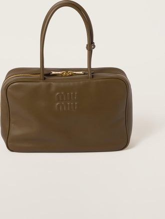 Miu Miu Beau Leather Bag, Woman, Tundra
