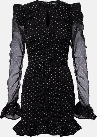 Rotate Torana polka-dot ruched minidress