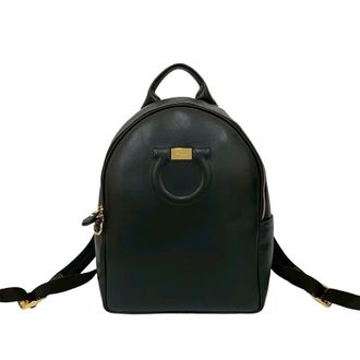 Ferragamo Pre-owned Ferragamo Leather Gancini City Zip Backpack 8HA4CI8OTUR8LA3F