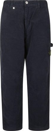 Stone Island Straight Cut Blue Trousers With Appeal