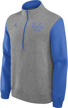 Nike Jordan Mens UCLA Club Jordan Brand College 1/2-Zip Crew in Grey | 0JJW09GUUCL-7HV