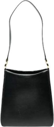 Ferragamo Pre-owned Shoulder Bags, female, Black, Size: ONE SIZE Pre-owned Leather Shoulder Bag