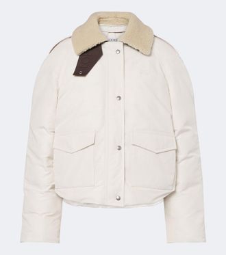 Loewe Giacca blouson in misto cotone con shearling