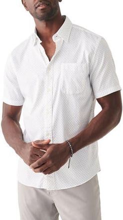 Faherty Movement Short Sleeve Button-Up Shirt in Mist Sunburst at Nordstrom Rack, Size Xx-Large