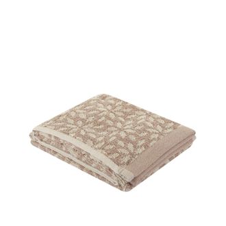 KASANOVA Asciugamano ospite 40x50 cm fiori tortora in cotone