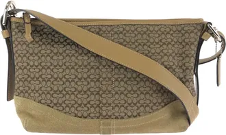 Coach Mini Signature Canvas Leather Shoulder Bag