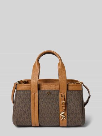 Michael Kors Handtasche mit Label-Applikation Modell ROMEE in Dunkelbraun, Größe 1