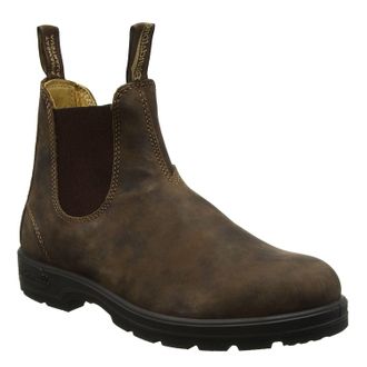 Blundstone 585 Leather Unisex Chelsea Boots - Rustic Brown - Size:UK 10.5