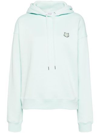 Maison Kitsuné bold fox head patch hoodie - Green
