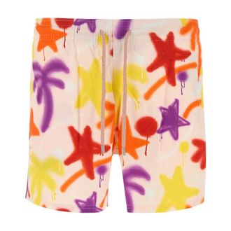 Vilebrequin Beachwear, male, Multicolor, Size: XL Printed Nylon Swimming Shorts