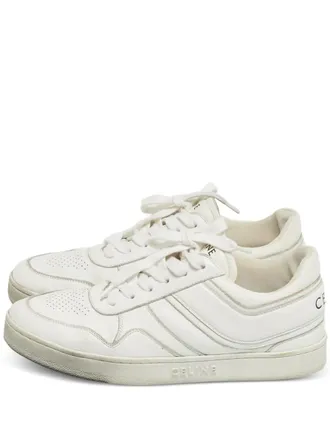 Celine leather lace-up sneakers - White