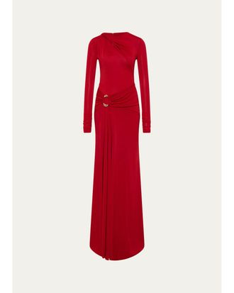 Rebecca Vallance Draped Jersey Maxi Dress
