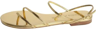 Studio Amelia Studio Amelia, Schoenen, Dames, Geel, 38 EU, Helix Platte Sandaal