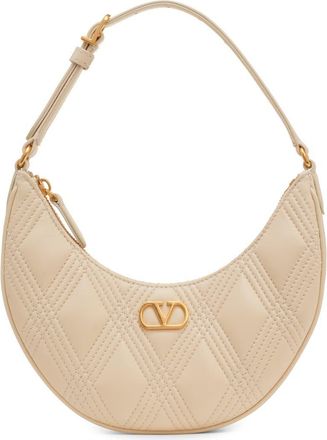 Valentino Garavani Quiltie 67 Mini Leather Hobo Bag in Butter White at Nordstrom