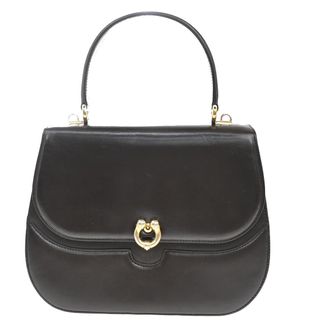 Gucci Vintage Handbag Leather Brown Leather Handbag (Pre-Owned)