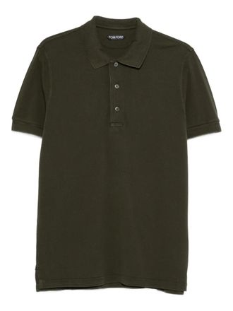Tom Ford button-fastening polo shirt - Green