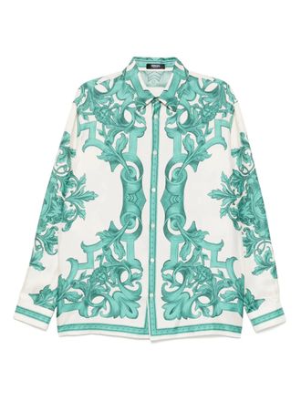 Versace Overhemd met grafische print - Groen