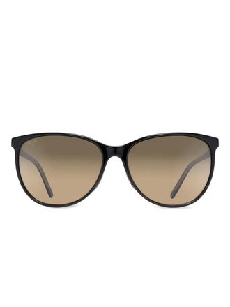 Maui Jim Ocean Sun zonnebril met rond montuur - Zwart