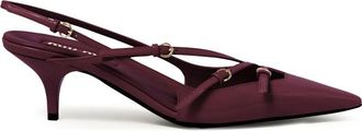 Miu Miu Buckle-embellished Slingback Pumps