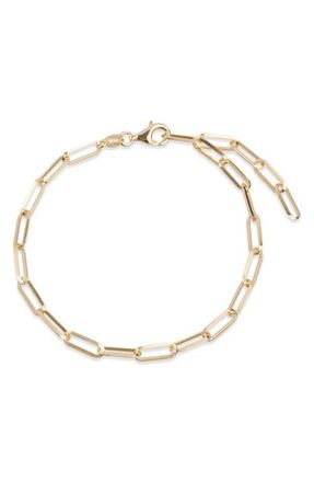 Argento Vivo Paper Clip Chain Bracelet in Gold at Nordstrom