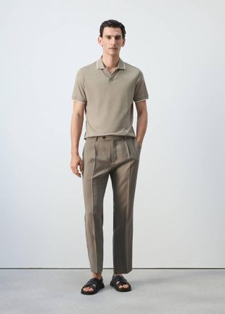 Mango Polo tinta unita cotone bianco avorio - Uomo - XXL - MANGO MAN