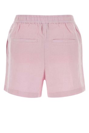 Polo Ralph Lauren Womens Pastel Pink Linen Bermuda Shorts 007 Exterior