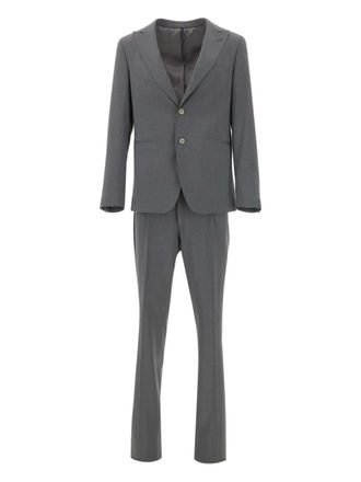 Santaniello mélange-effect suit - Grey