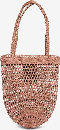 Chlo&eacute; Flecht-Shopper aus Bast Summer Banana Small