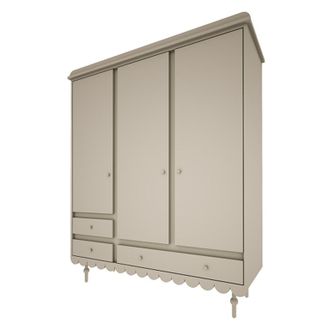 OEM Armoire 3 Portes 3 Tiroirs Wood Luck Babushka Olive