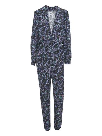 Iro Cr&ecirc;pe jumpsuit met print - Zwart