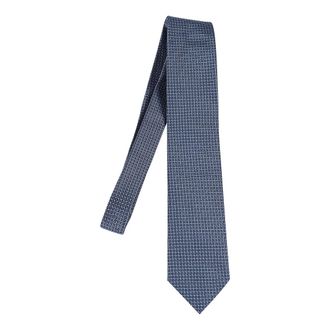Ermenegildo Zegna Accessoires, Heren, Blauw, ONE Size, Elegante Zijden Stropdas voor Heren