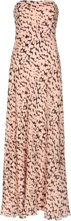 Staud Cassie Tortoise-print Silk Midi Dress - Pink - 10 (UK14 / L)