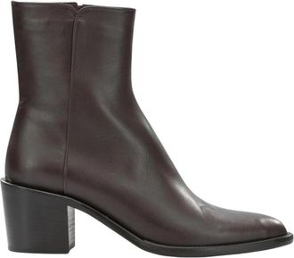 Pomme Dor Seta 60 Leren Enkellaarsjes - Dames - Laarzen met Hak - Bruin - 37 EU - Leer - Schoenen