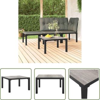 vidaXL vidaXL Tavolo in acciaio - Tavolino da Giardino Grigio 55x55x31 cm DPC e Acciaio